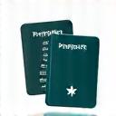 Ticket and passport icon.